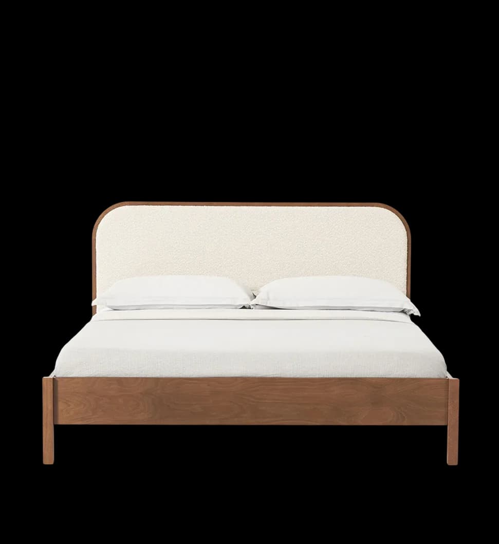 Lit en bois avec tête de lit