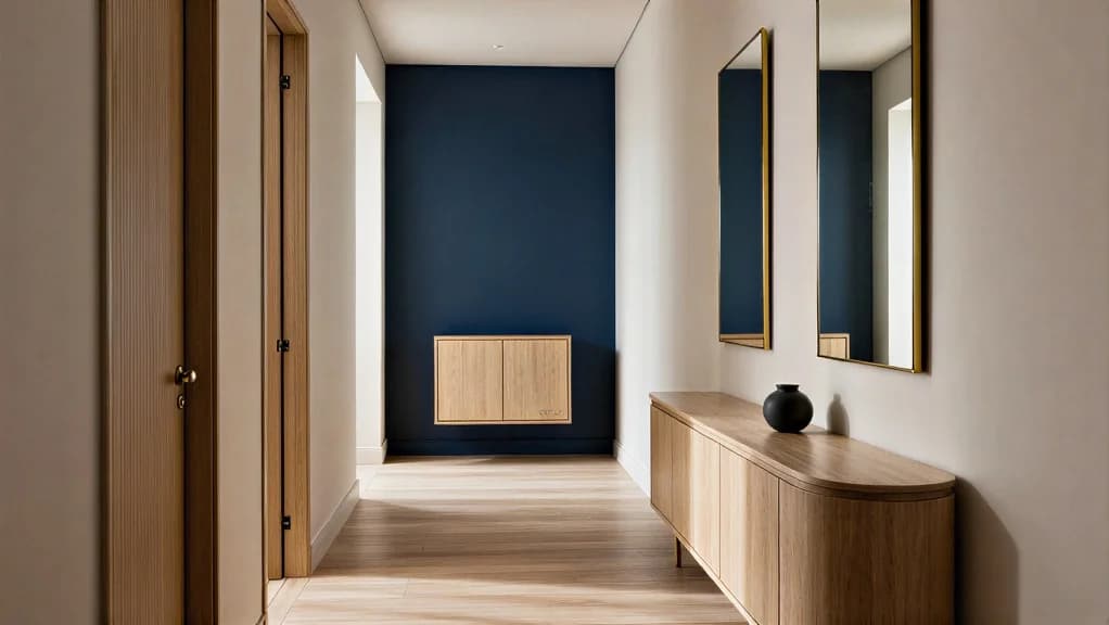 Meubler un couloir étroit: astuces gain de place